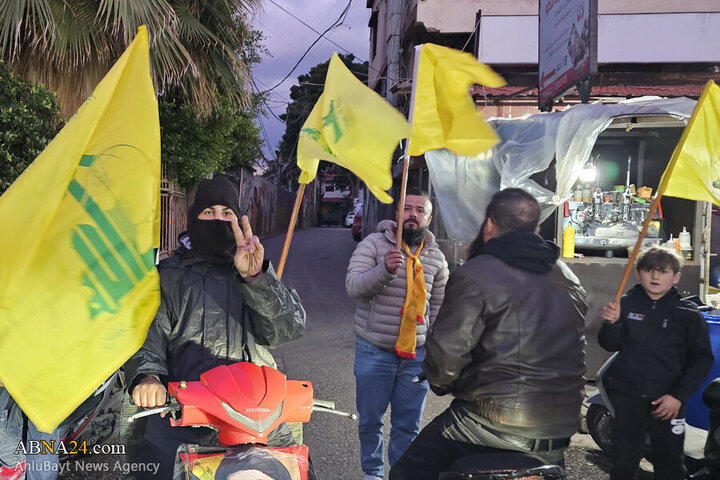 Photos (2): ABNA's images from streets of Beirut, night before magnificent funeral of Sayyed Nasrallah