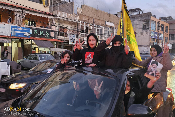 Photos (2): ABNA's images from streets of Beirut, night before magnificent funeral of Sayyed Nasrallah