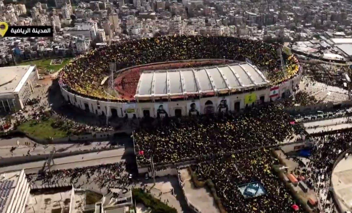 Video: Aerial images of Sayyed Hassan Nasrallah's funeral ceremony