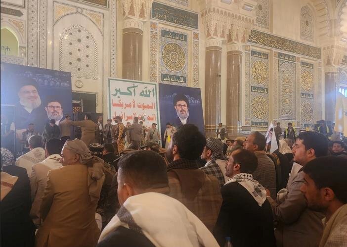 صنعاء تشهد تشييعا رمزيا للشهيد السيدين نصر الله وصفي الدين