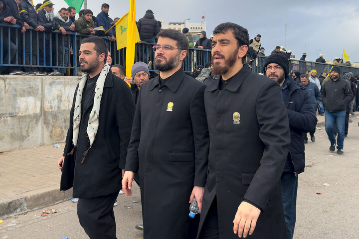 Photos: Imam Reza shrine servants attend funeral of Sayyed Hassan Nasrallah