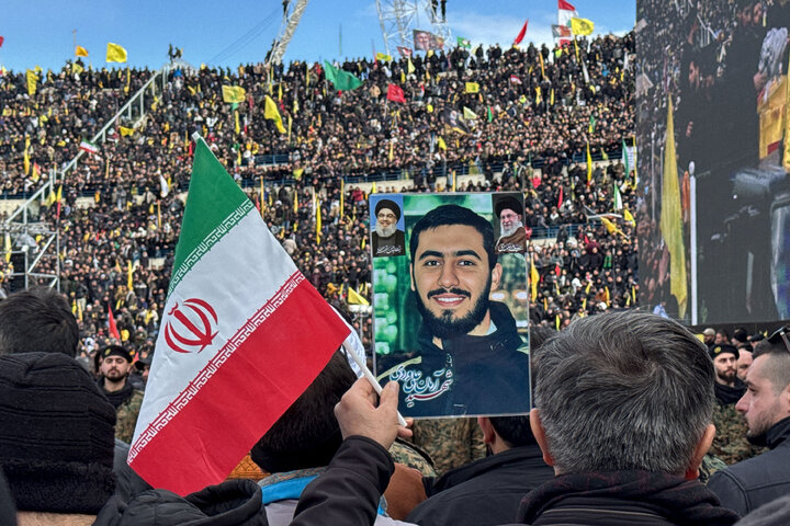 Photos: Imam Reza shrine servants attend funeral of Sayyed Hassan Nasrallah