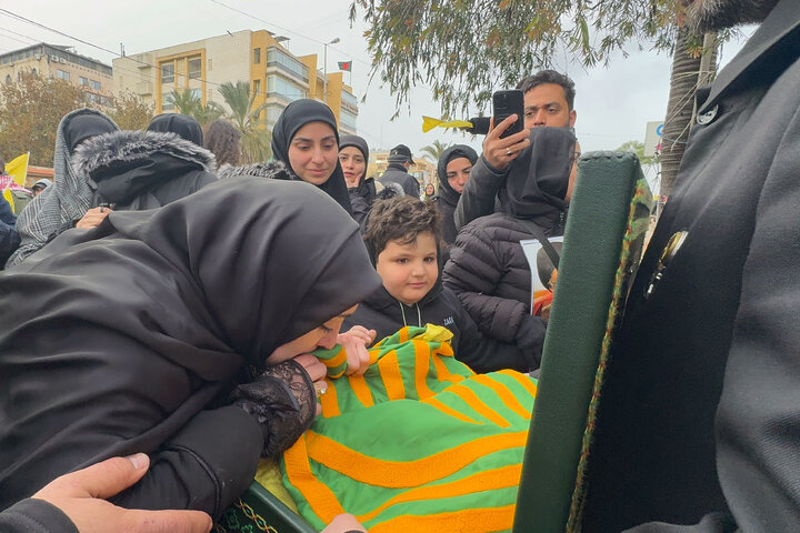 Photos: Imam Reza shrine servants attend funeral of Sayyed Hassan Nasrallah