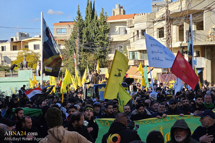 Photos (2): Funeral ceremony of martyr Safieddine held in Deir Qanoun