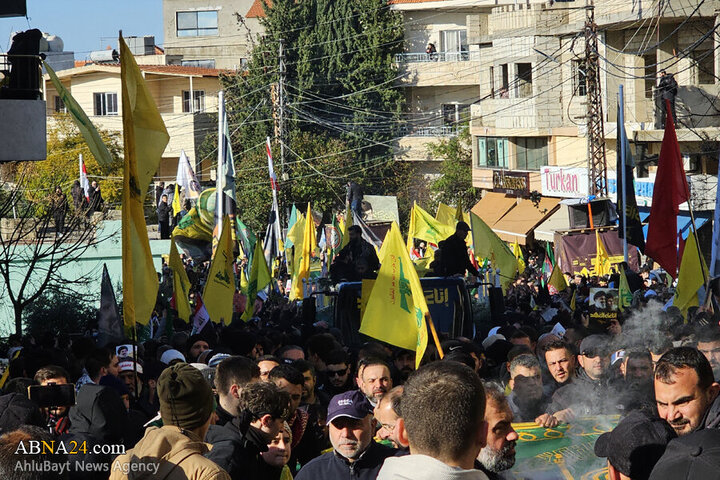 Photos (2): Funeral ceremony of martyr Safieddine held in Deir Qanoun