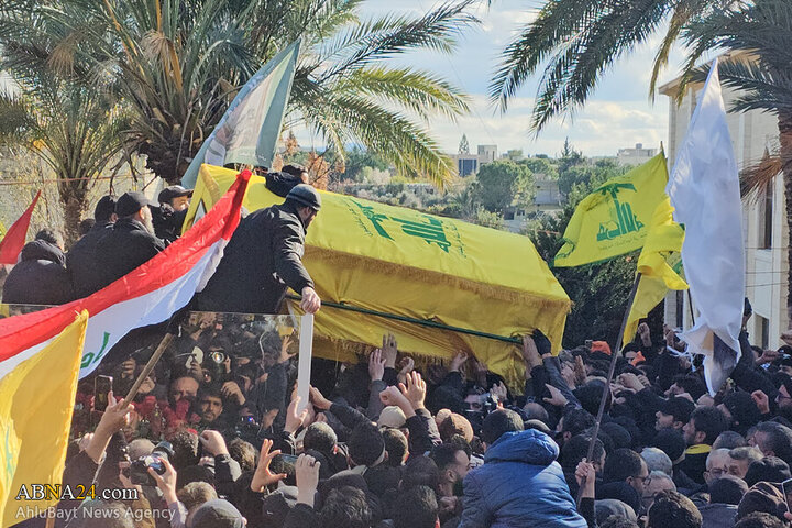 Photos (2): Funeral ceremony of martyr Safieddine held in Deir Qanoun