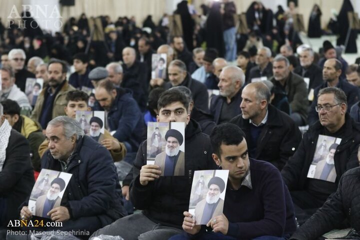 Photos: Commemoration ceremony for martyrs Sayyed Hassan Nasrallah, Sayyed Hashem Safieddine in Tabriz