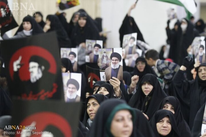 Photos: Commemoration ceremony for martyrs Sayyed Hassan Nasrallah, Sayyed Hashem Safieddine in Tabriz