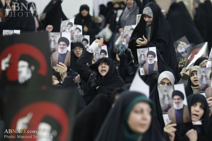 Photos: Commemoration ceremony for martyrs Sayyed Hassan Nasrallah, Sayyed Hashem Safieddine in Tabriz