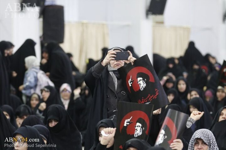 Photos: Commemoration ceremony for martyrs Sayyed Hassan Nasrallah, Sayyed Hashem Safieddine in Tabriz