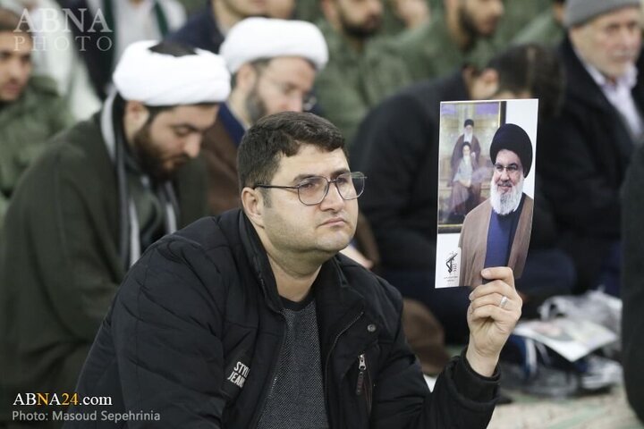 Photos: Commemoration ceremony for martyrs Sayyed Hassan Nasrallah, Sayyed Hashem Safieddine in Tabriz