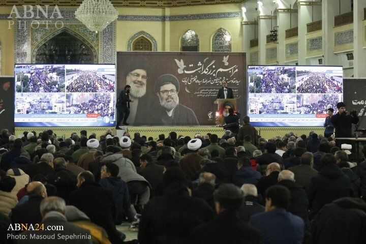 Photos: Commemoration ceremony for martyrs Sayyed Hassan Nasrallah, Sayyed Hashem Safieddine in Tabriz