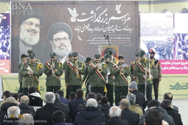 Photos: Commemoration ceremony for martyrs Sayyed Hassan Nasrallah, Sayyed Hashem Safieddine in Tabriz