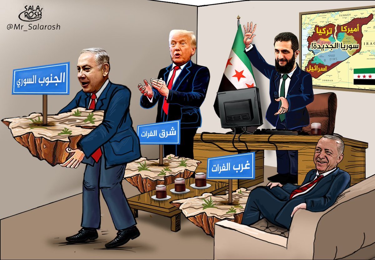 كاريكاتير / تقسيم سوريا على طريقة الجولاني كاريكاتير / تقسيم سوريا على طريقة الجولاني