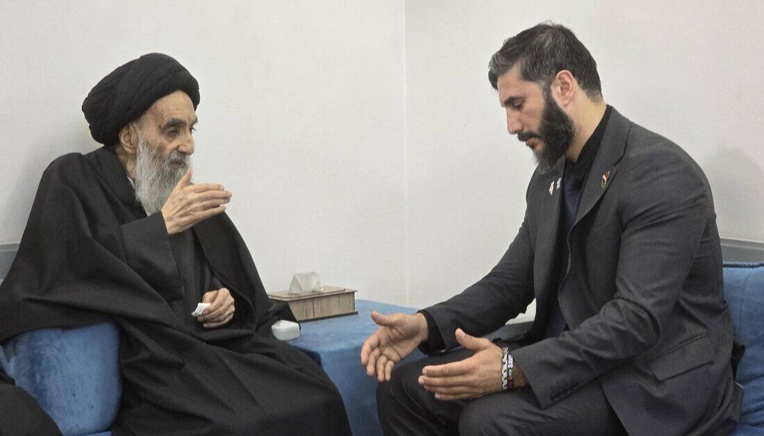 المرجع الديني الاعلى السيد السيستاني يستقبل الطبيب العراقي محمد طاهر ويشكره على جهوده بغزة