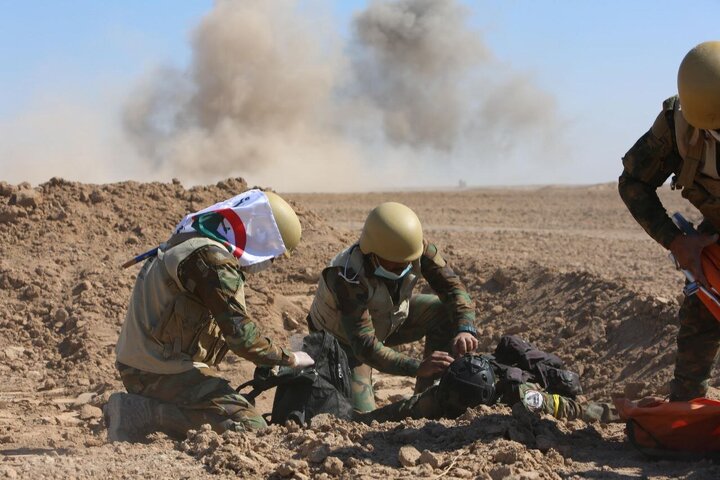 تقرير مصور/ الحشد الشعبي يجري مناورة عسكرية في البصرة