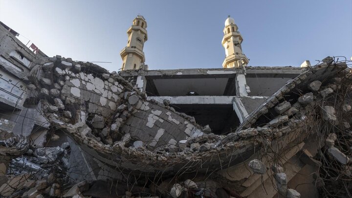 گزارش تصویری | رژیم صهیونیستی ۱۱۰۹ مسجد را در نوار غزه ویران کرد