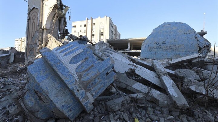 گزارش تصویری | رژیم صهیونیستی ۱۱۰۹ مسجد را در نوار غزه ویران کرد