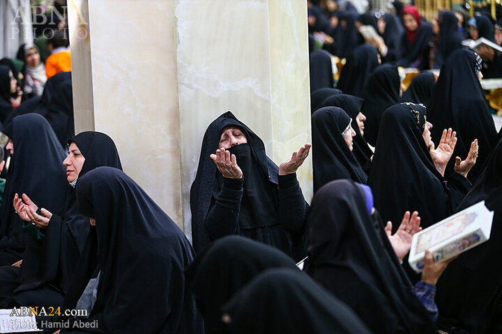 تقرير مصور/ مشاركة الصائمين والصائمات في ختمة القرآن الكريم في حرم السيدة المعصومة (ع)