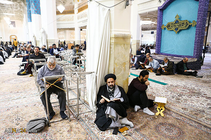 تقرير مصور/ مشاركة الصائمين والصائمات في ختمة القرآن الكريم في حرم السيدة المعصومة (ع)