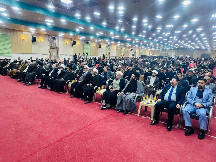 خلال حفل تأبين شهداء قائدة النصر.. جامعة المصطفى (ص) العالمية تطلق شعار حملة "الامة الواحدة"