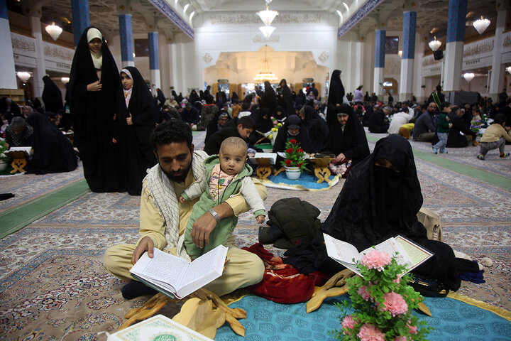 گزارش تصویری | ترتیل‌خوانی قاریان نوجوان با حضور خانواده‌ها در حرم بانوی کرامت