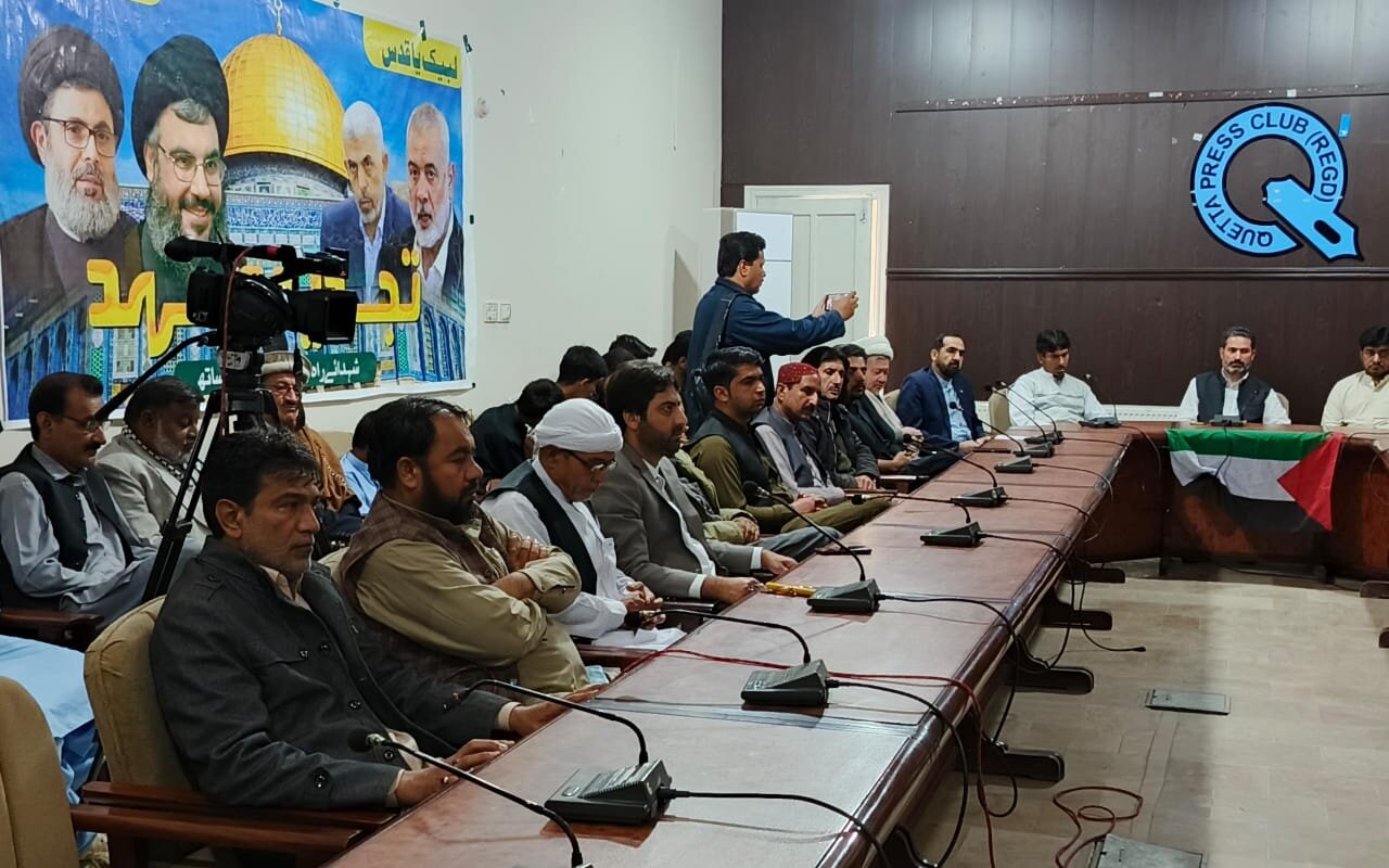 کنفرانس سالانه فلسطین در کویته برگزار شد/ تاکید علمای پاکستان بر حمایت از فلسطینیان