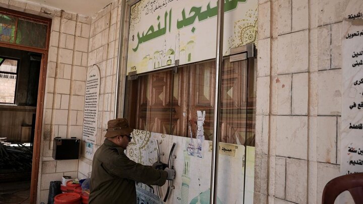 تعمیر مسجد النصر در شهر نابلس