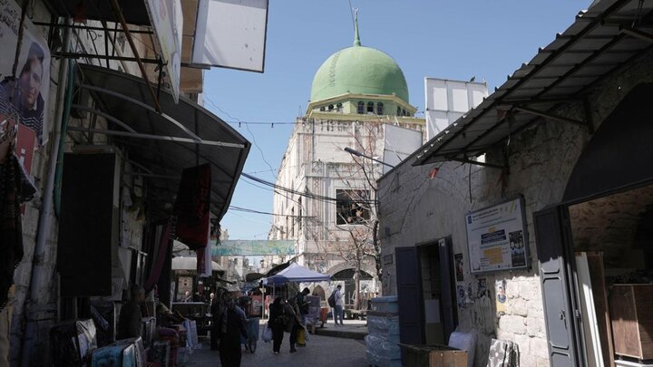 تعمیر مسجد النصر در شهر نابلس