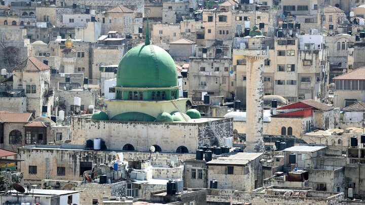 تعمیر مسجد النصر در شهر نابلس