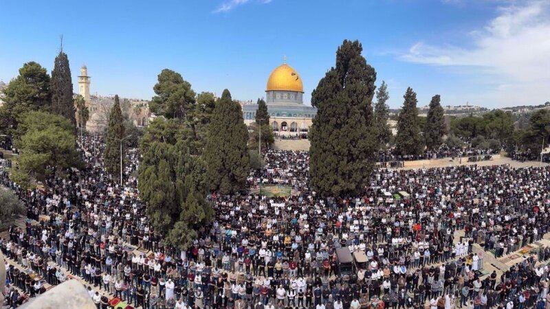 Waumini 80,000 wa Kipalestina washiriki Swala za Ijumaa katika Msikiti wa Al-Aqsa