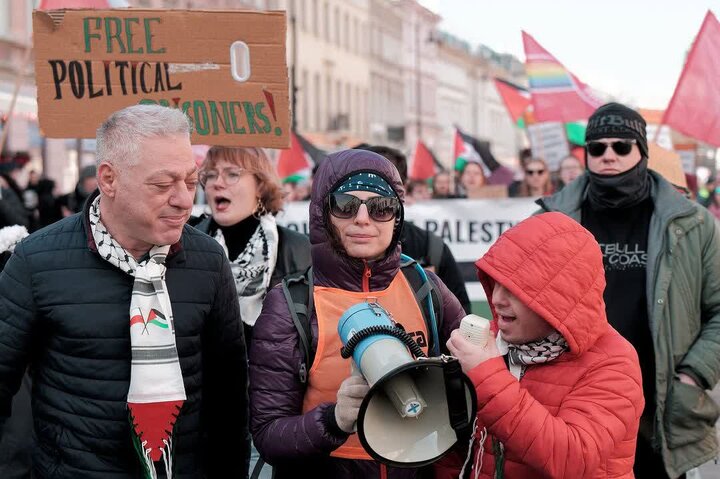 تظاهرات همبستگی با مردم فلسطین در ورشو