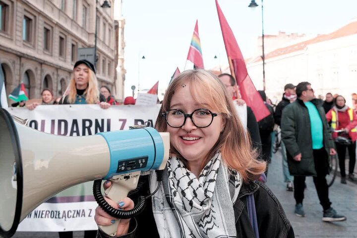 تظاهرات همبستگی با مردم فلسطین در ورشو