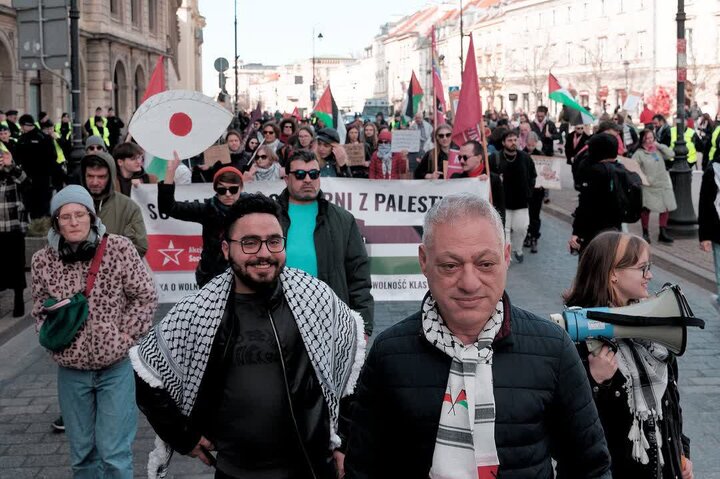 تظاهرات همبستگی با مردم فلسطین در ورشو