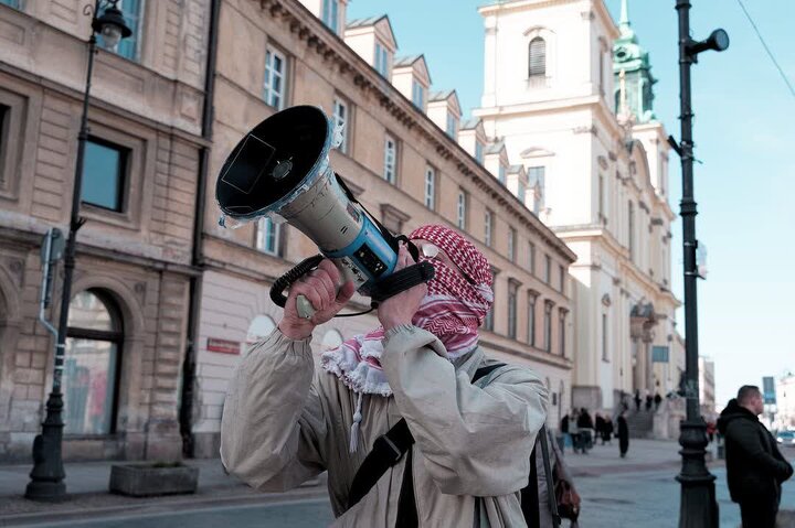 تظاهرات همبستگی با مردم فلسطین در ورشو