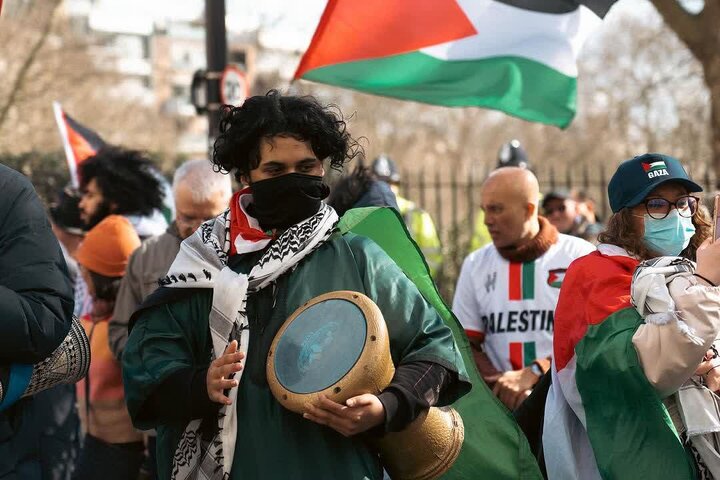 تظاهرات همبستگی با مردم مظلوم فلسطین در لندن