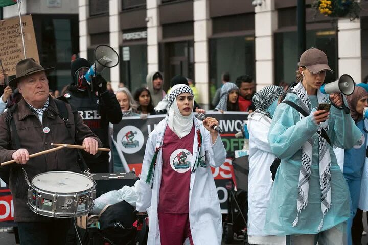 تظاهرات همبستگی با مردم مظلوم فلسطین در لندن