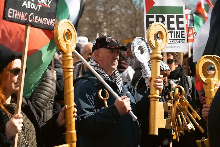 تظاهرات همبستگی با مردم مظلوم فلسطین در لندن