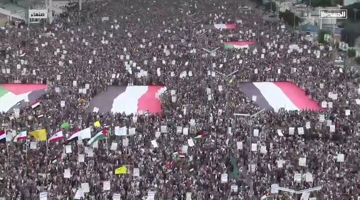 ویدیو | خروش یمنی‌ها در لبیک به فراخوان انصارالله