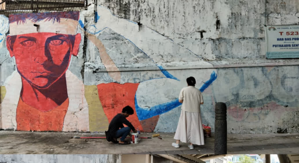 رونمایی از نقاشی دیواری فلسطین در کوالالامپور همزمان با روز جهانی قدس + عکس