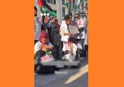 Berlində faşist İsrail rejiminin cinayətlərinə etiraz olaraq Qəzzəli şəhid anaları ilə həmrəylik nümayişi \ Video