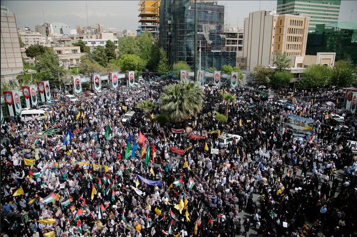 Siyonist İsrail'in Gazze saldırıları İran'da protesto