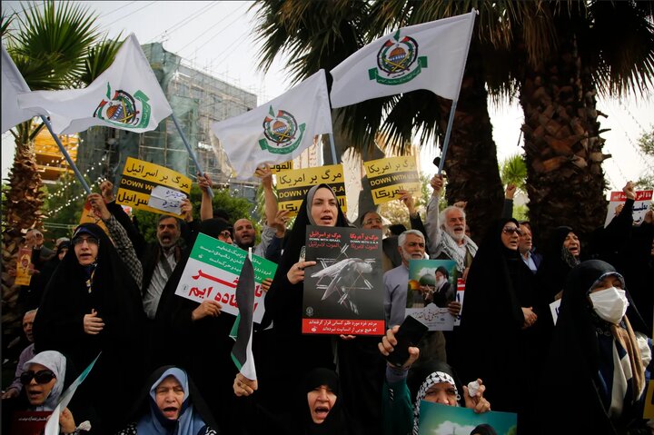 Siyonist İsrail'in Gazze saldırıları İran'da protesto