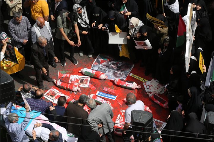 Siyonist İsrail'in Gazze saldırıları İran'da protesto