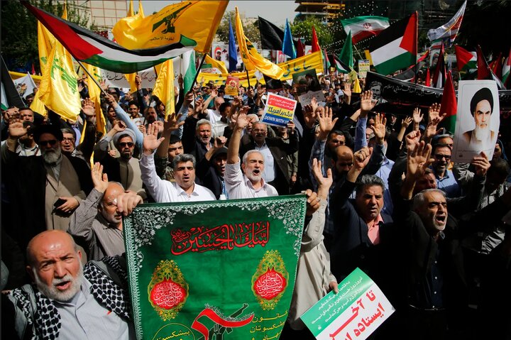Siyonist İsrail'in Gazze saldırıları İran'da protesto