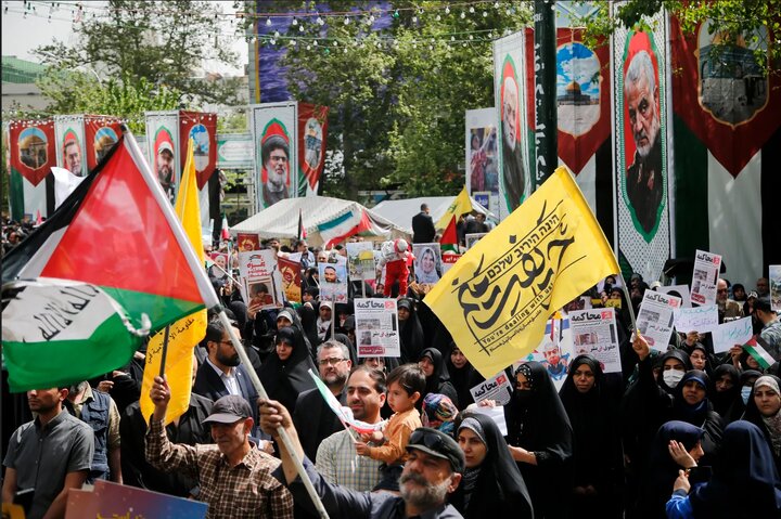 Siyonist İsrail'in Gazze saldırıları İran'da protesto