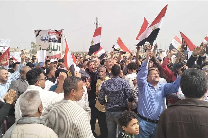 تقرير مصور/ مظاهرات حاشدة بالعريش المصرية تندد بجرائم الكيان الصهيوني بحق الفلسطينيين