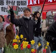 사진 뉴스 | 80차 팔연사 집회는 4월이라고는 믿기지 않는 추위와 눈비 속에서도 기세있게 진행되었습니다