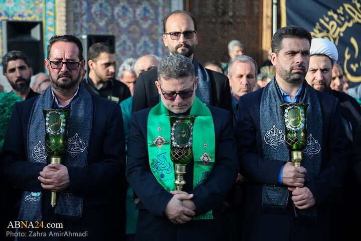 Photos: Mourning flag hoisted on Hazrat Abd al-'Azim al-Hasani's shrine dome