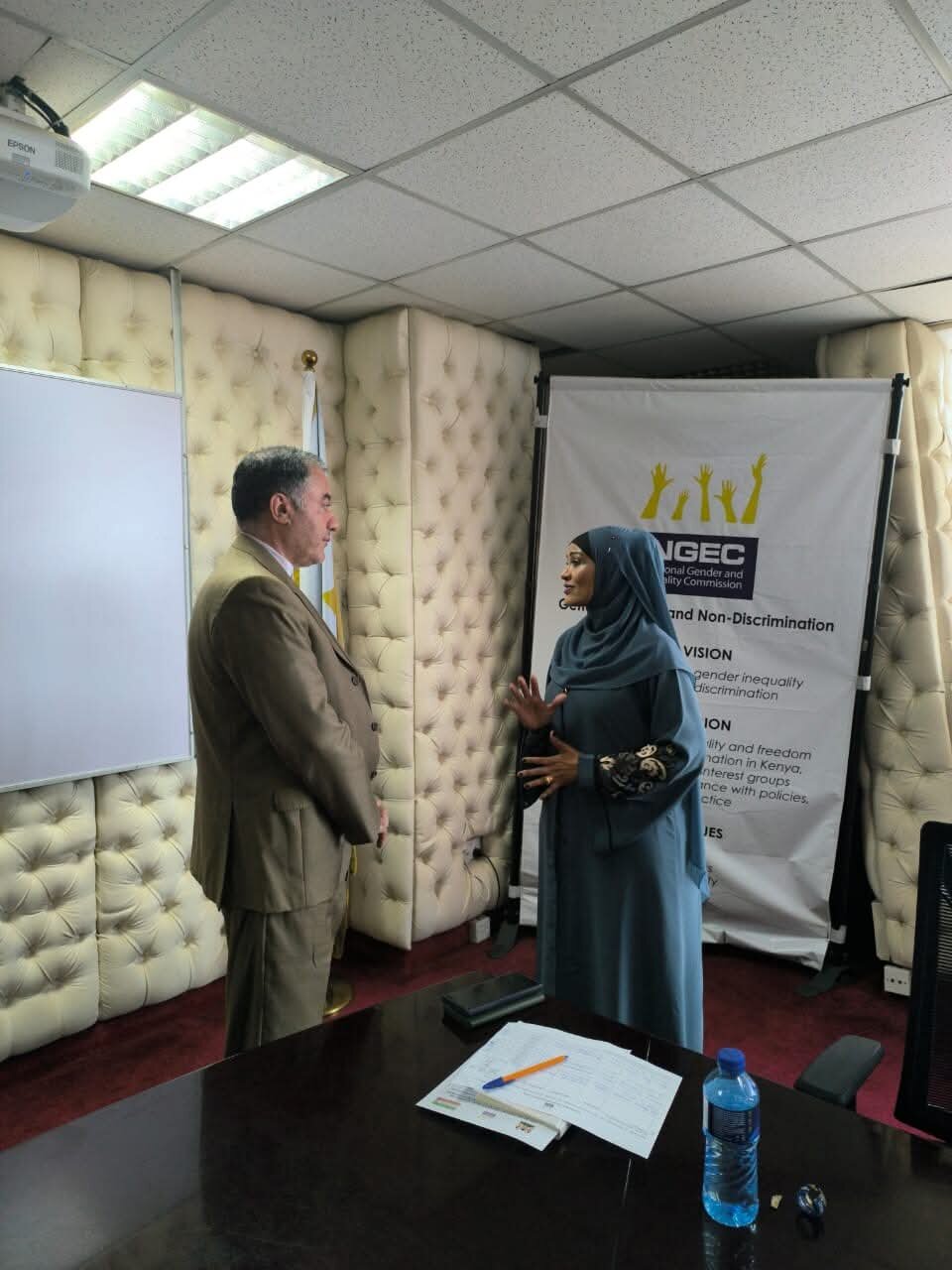 Mshauri wa Utamaduni wa Ubalozi wa Iran, Nairobi Dkt. Ali Pourmarjan amtembelea Mwenyekiti wa Tume ya Kitaifa ya Usawa wa Jinsia ya Kenya Mhe. Rehema